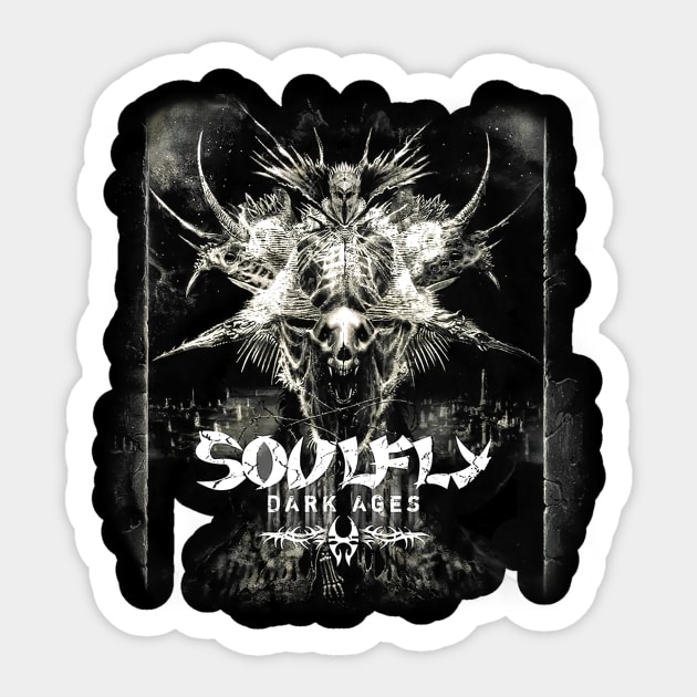 Soulfly - Dark Ages Track List Sticker by fancyjan